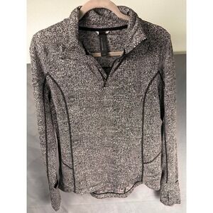 Mondetta 1/4 zip Pullover Sweatshirt Women's Large Gray Athleisure Stretch Run